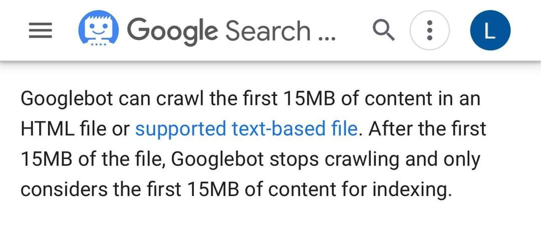digitalmohsin_'s tweet photo. Googlebot documentation has been updated stating that Googlebot will only consider the first 15mb of content for indexing 🔴🔴🔴
#SEO #Marketing #googleupdates #digitalmoshh #digitalmohsin #webmastertool https://t.co/LRZrb3BMHT