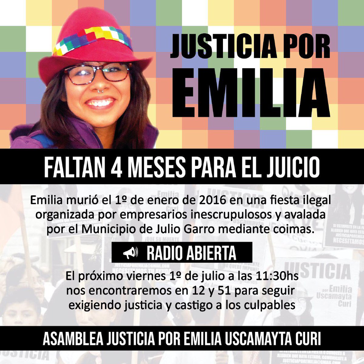 Liberacion_LP's tweet photo. 📢 RADIO ABIERTA POR EMILIA USCAMAYTA CURI

Facebook: https://t.co/Yji6U5MziH
Instagram: https://t.co/pd9DlJ0ILL 

📍 La Plata https://t.co/kRV78KFhxy