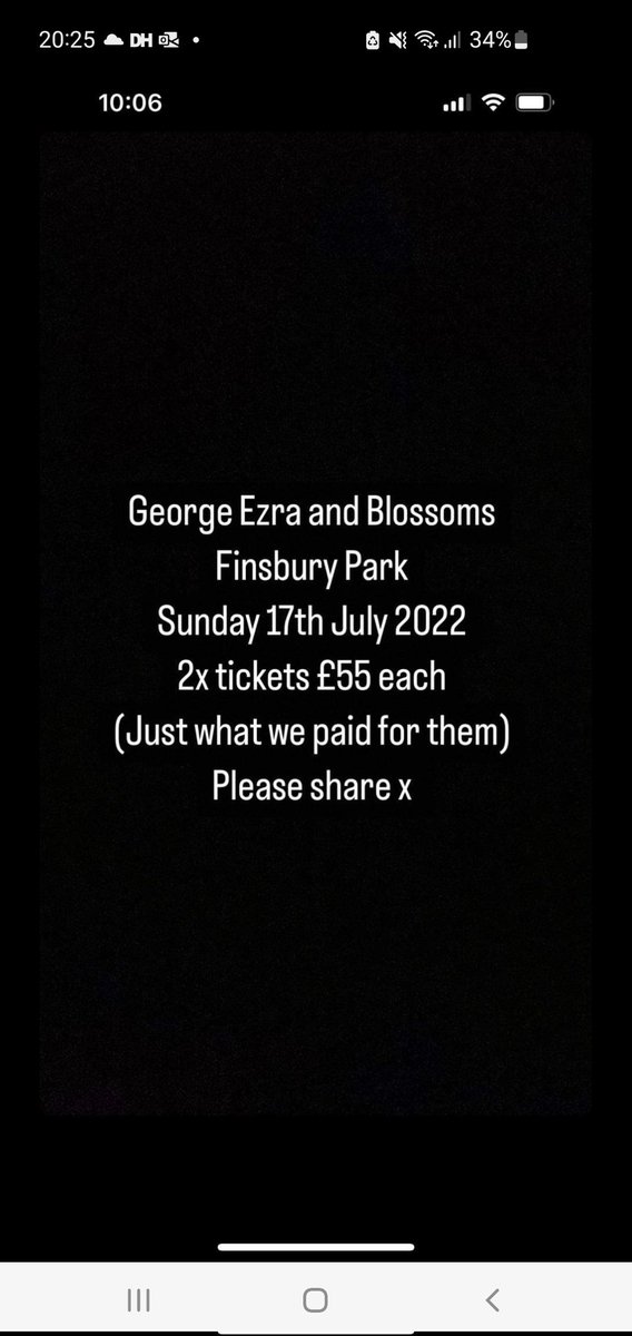 RyanStan10's tweet photo. Someone please buy. #GeorgeEzra #twickets #finsburypark https://t.co/6cxeLeIG9W