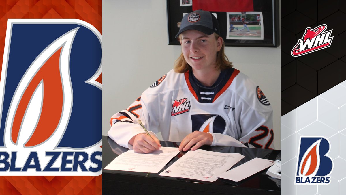 TheWHL's tweet photo. The @blazerhockey announced Monday the signing of forward Nathan Behm to a WHL Standard Player Agreement.

Behm was the 13th-overall selection in the 2022 WHL Prospects Draft.

📰 | https://t.co/ByCicuM3gG https://t.co/CRKw0l8sDf