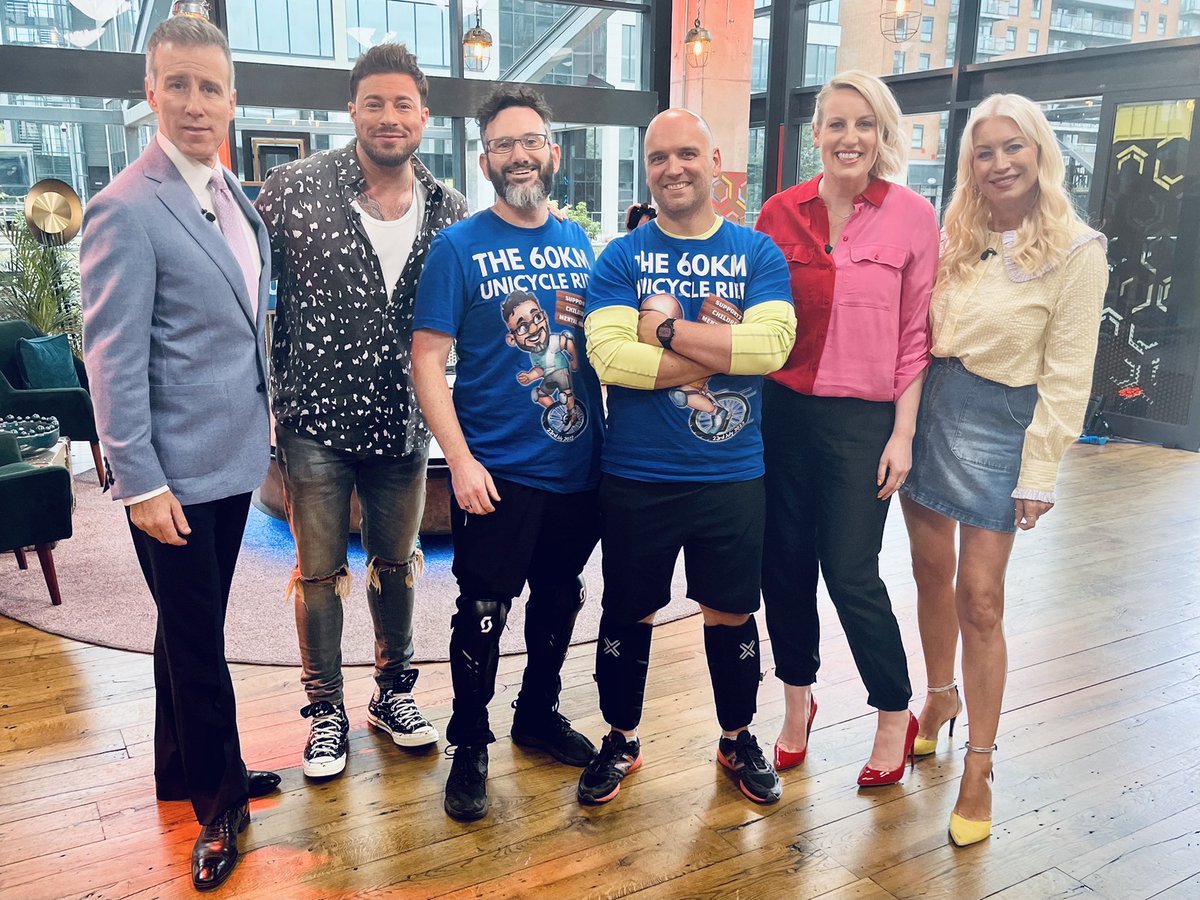 Such fun today on “Steph's Packed Lunch” chatting about our 60km unicycle ride to raise money for childrens mental health. Everyone was super friendly and supportive.

Link to sponsor us is in my bio

<a href="/Place2Be/">Place2Be</a> <a href="/PackedLunchC4/">Steph's Packed Lunch</a> 

#charity #unicycle #mentalhealth #children