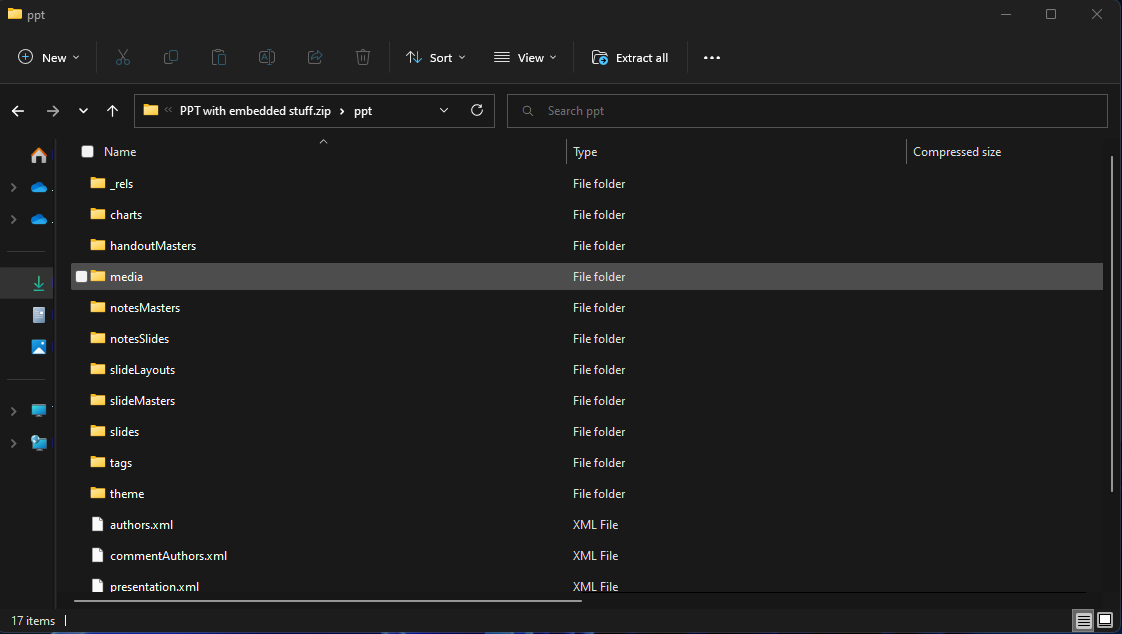 LURIE_MSFT's tweet photo. Did you know that if you change the file extension of PPTX or XLSX or DOCX to .zip, you can open the file in a folder structure to see the metadata, including any embedded pics or movies, properties, etc...
This goes back to #MicrosoftVista and #Office2007 (I think). https://t.co/nv5EgLj1XT