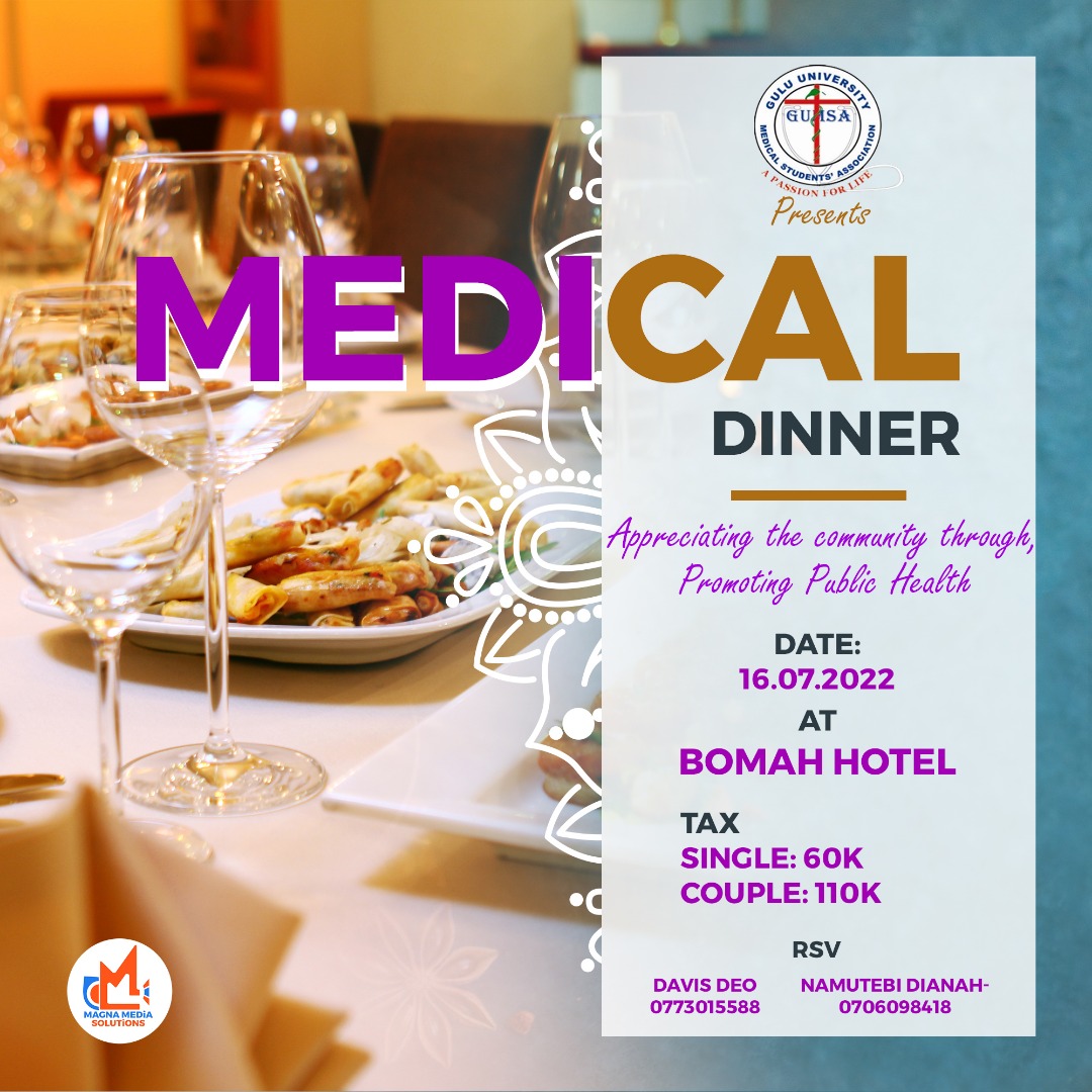 Ladies and Gentlemen, THE GUMSA MEDICAL DINNER! @GuluVarsity @GULUFOMESA @GuluResearch @Guluvarsitylabs @dr_bongomin @pebalopebolo @KiraggaAbdul @InnocentOpio1 @_DrMutunga @campus64877184