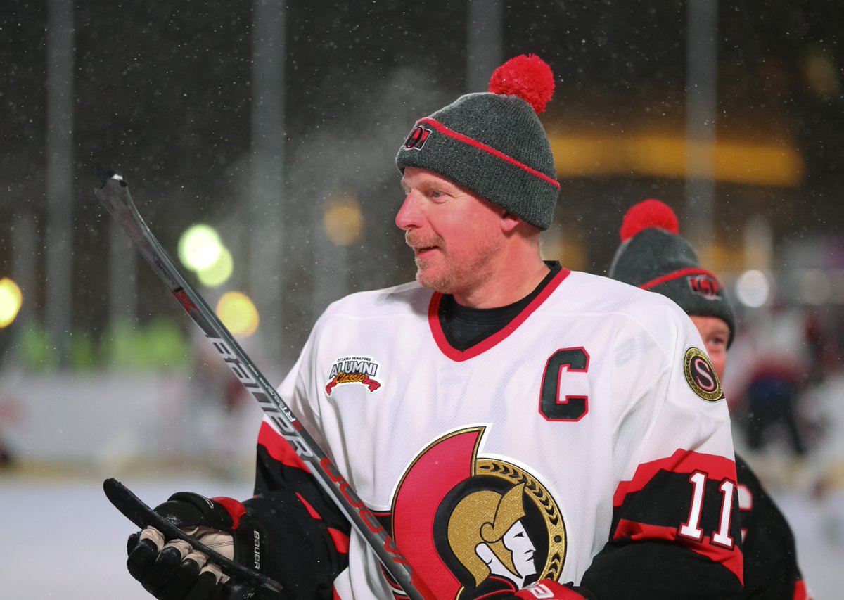 Senators's tweet image. Massive shout out to the fans, and of course to the @AlfieToTheHall group and all of their efforts! 

Let's PARTY: What are YOUR favourite @DAlfredsson11 moments!? 👇