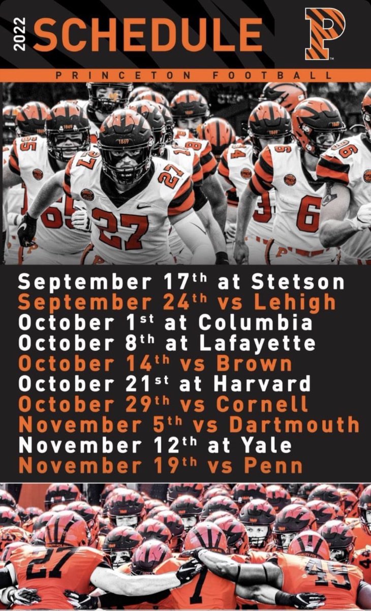 David_Bobo's tweet photo. One more ride! Let’s Go!
#Princeton #FightForEveryYard #WhereFootballBegan #WinThe40 #MustDoBoth #BlockReleaseCatchSpike https://t.co/a4Uvnk54NG