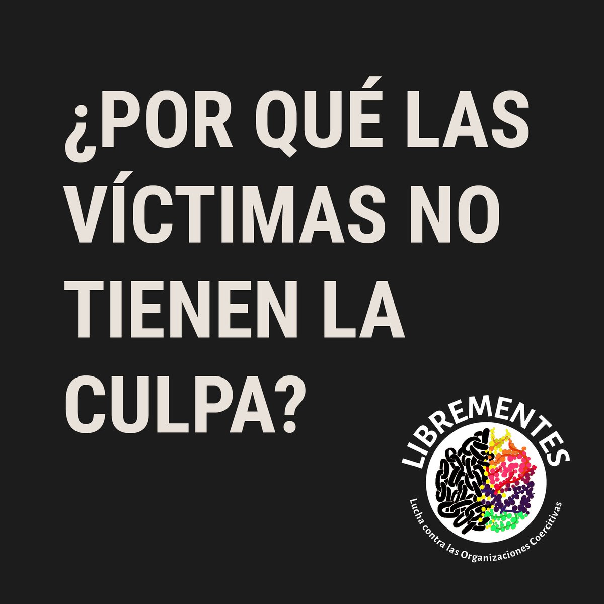 LEYANTISECTAS's tweet photo. ¿Por qué las victimas no tiene la culpa se captadas y abusadas por organizaciones coercitivas?

Texto: Pablo G. Salum
Diseño Grafico: Belu | IG yosoyvaick https://t.co/vamrZXDPhz