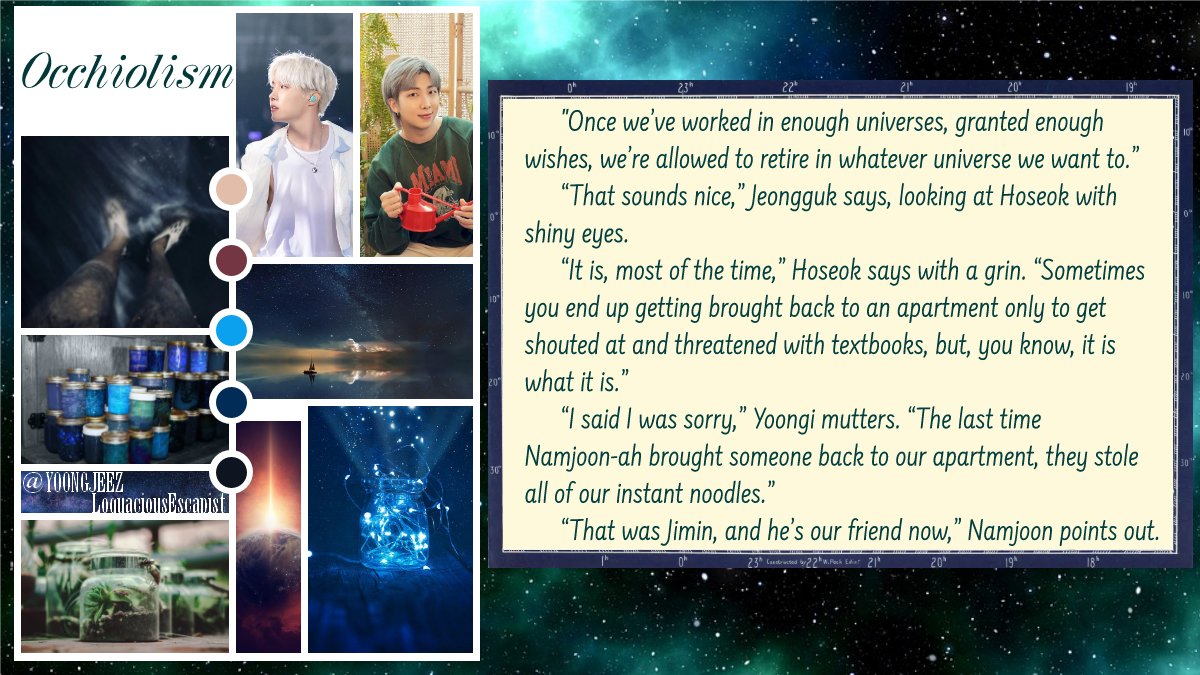 Occhiolism

💫 namseok
💫 21k
💫 T
💫 mostly fluff, a little angsty
💫 nj is a songwriter, hs is a wish granting star! written for <a href="/daydreamficfest/">HOSEOK FANTASY FEST !</a> 

archiveofourown.org/works/39121473