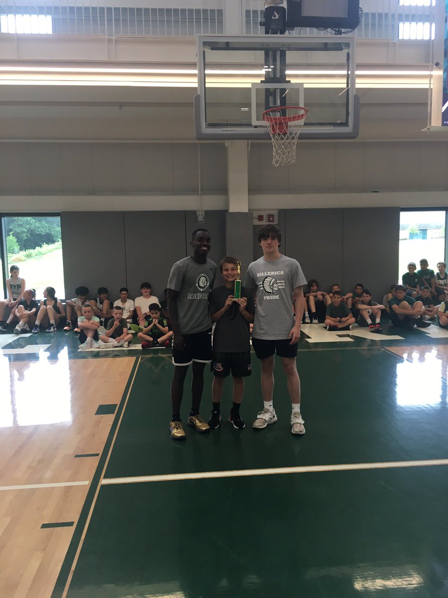 Billerica_hoops's tweet photo. First day of camp is always a little nerve wracking. But not for Future Indian Jack Carbone. Earned himself our camper of the day trophy! Hustling, shooting, diving on floor, and showing these 2 varsity guys how the Griddy suppose to look! @BMHSgBBALL @BMHS_Athletics #Tribe https://t.co/K4Gt3QEwM5