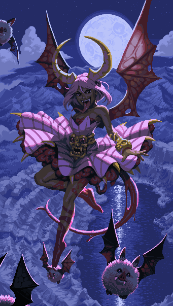 snakepixel's tweet image. I never made this one public. Part of a game of art-telephone last year. I was feeling like making a vast landscape and it just so happens my interpretation of the material lent itself nicely to it.