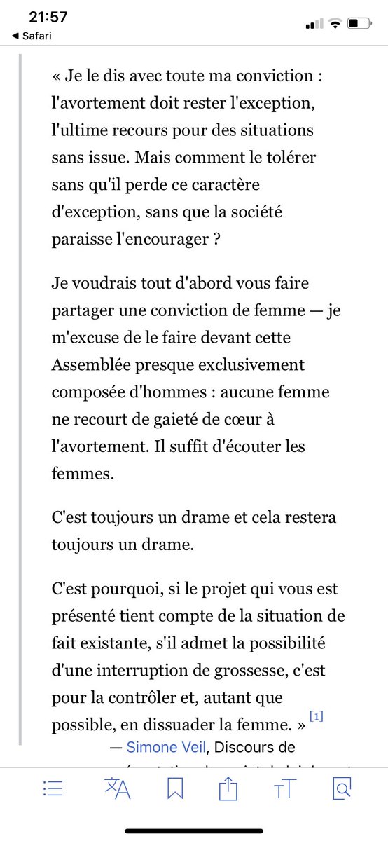 Discours de Simone Veil en 1974 a l’assemblée sur l’IVG. Aujourd’hui elle serait accusée d’ultra-conservatisme.