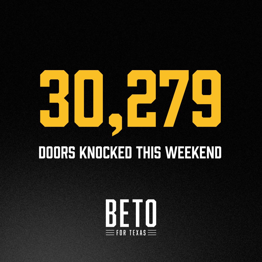 We knocked on 30,279 doors following Friday's Supreme Court ruling — and we're not slowing down.

This moment demands action. Join us by signing up for a volunteer shift near you: Map.BetoForTexas.com