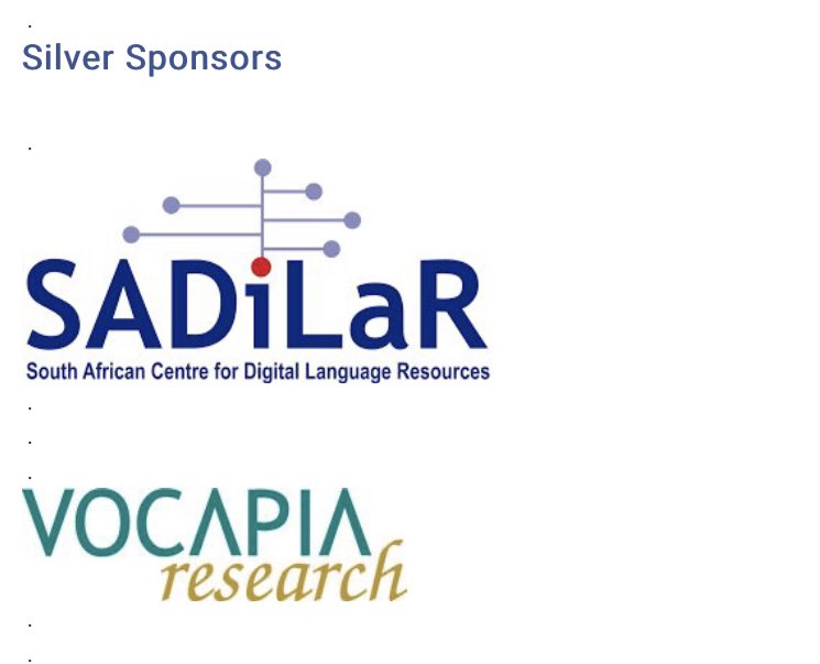 Thank you to our Silver sponsors @SADiLaR_ZA @Vocapia For their support to #LREC2022