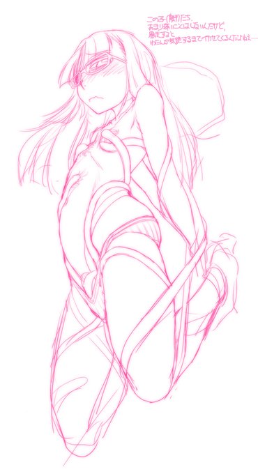 暑さもあって思考が茹で上がってきたのでぢぇいぢぇいちゃん(オルタ)落描きで気分転換。