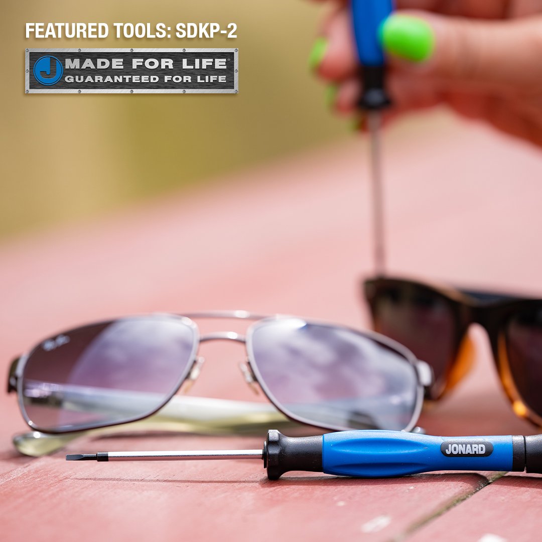 JonardTools's tweet photo. Today is #NationalSunglassesDay! To celebrate the occasion, we're showing our #sunglasses some love by securing our frame hinges using the #JonardTools Cabinet-Tip Slotted Precision Screwdriver Set (SDKP-2)

More: https://t.co/RkoIJJsjE3

#Jonard #MadeforLife #protectyoureyes https://t.co/XrJ6Mn31C1