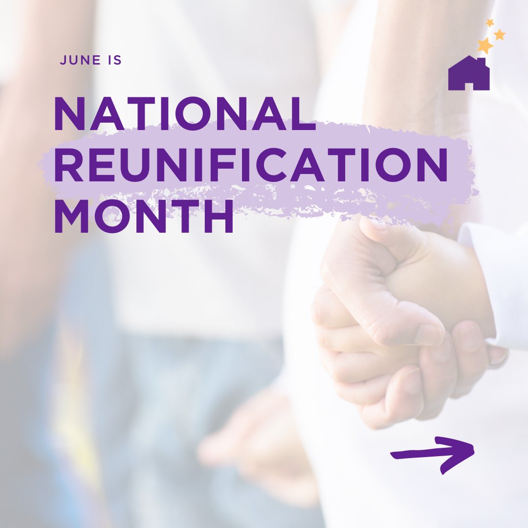 DAB_SJ's tweet photo. This month we celebrate the families who have worked hard to overcome obstacles for their children to safely return home from foster care and the families who are currently working towards reunification.

 #NationalReunificationMonth #fostercare #fosterlove https://t.co/6FFgu0cW5N