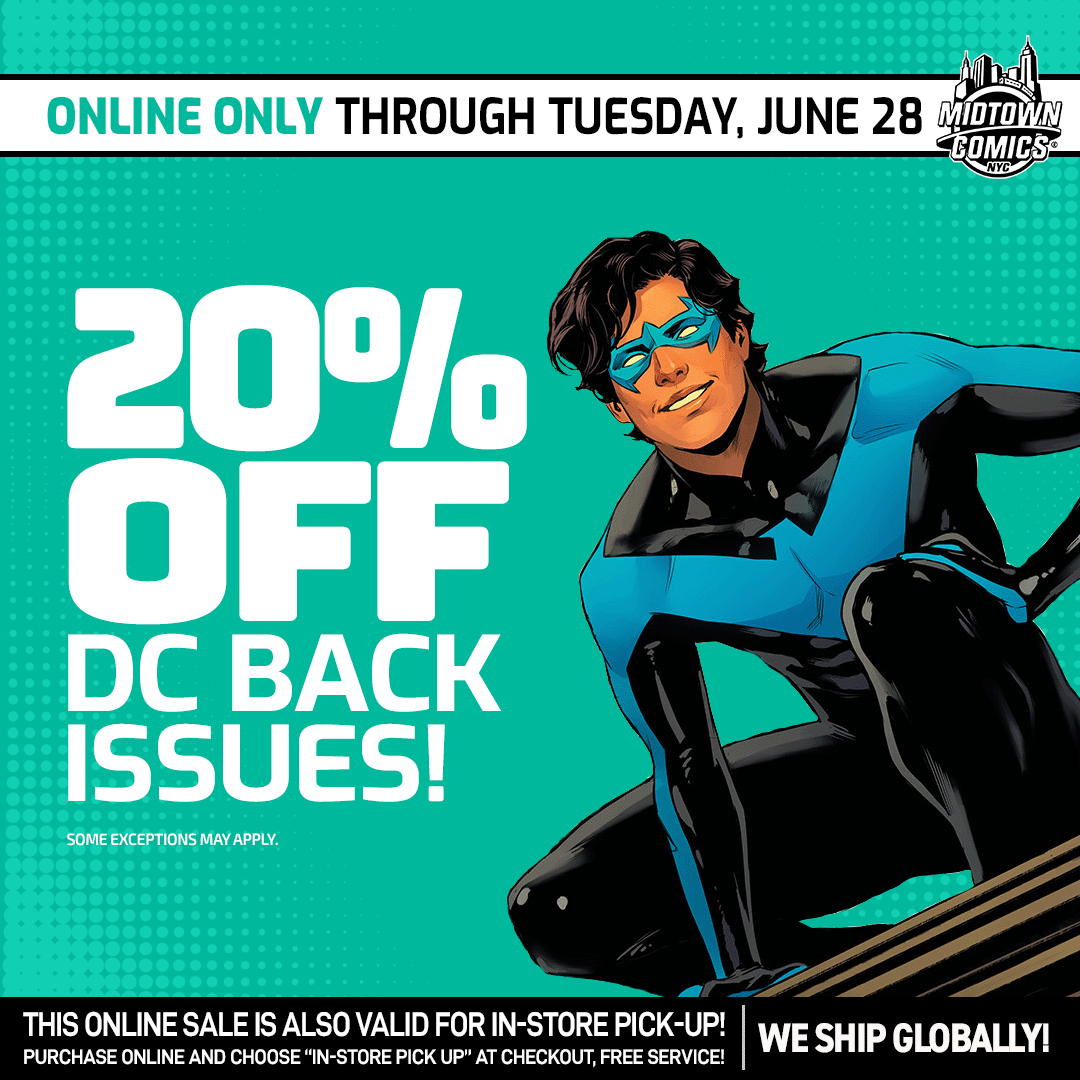 MidtownComics's tweet photo. It's time for another #MidtownComics 📚#ComicBookSale !

💻ONLINE ONLY thru Tuesday JUN 28: save 20% on our enormous stock of #DCcomics #BackIssue #Comicbooks !

👍Flip through our online #LongBoxes here: https://t.co/XcEZfoknKG https://t.co/RR9h27gFN4