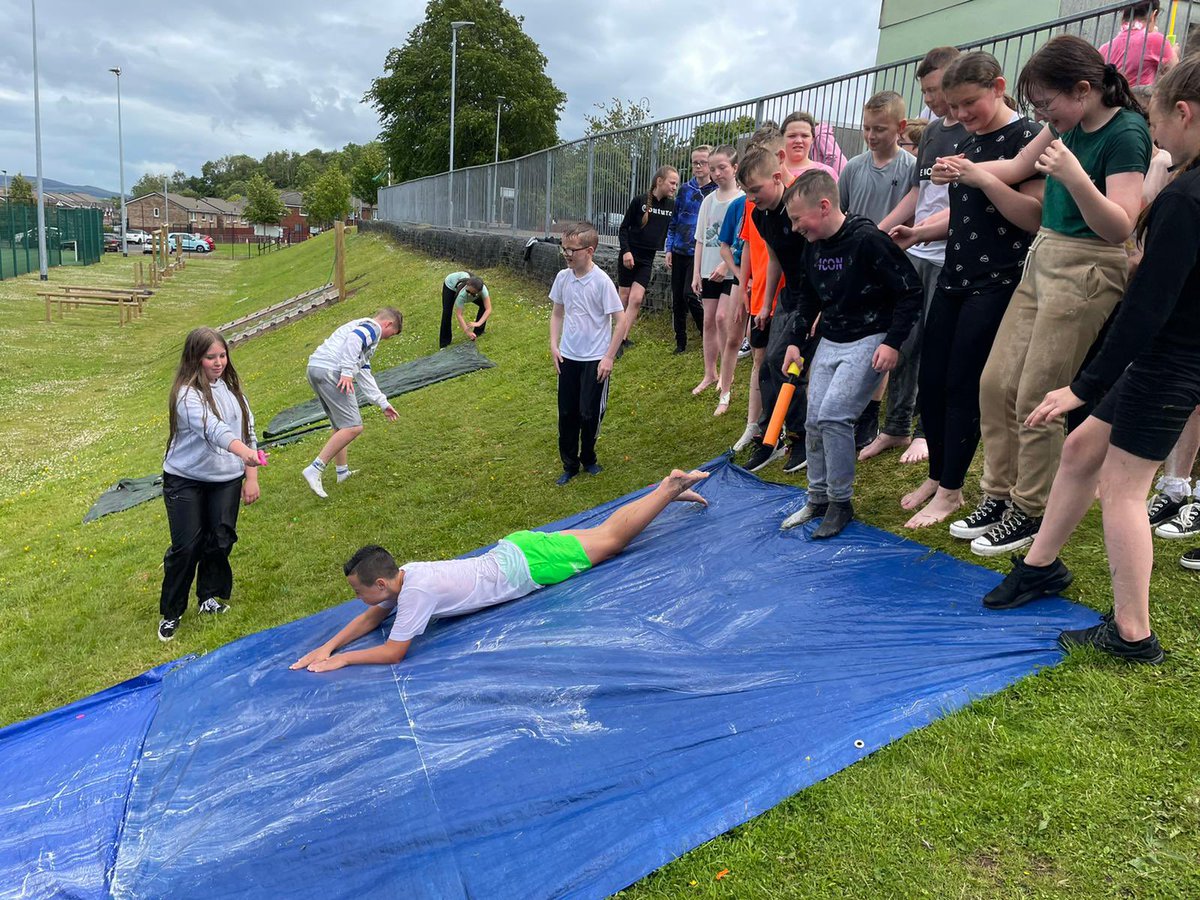 MissBrownWPS's tweet photo. The absolute BEST day having a go on the slip and slide! We are going to miss this bunch so much😢 @WhinhillPS @MissMuttonWPS https://t.co/PVY2qhcMYj