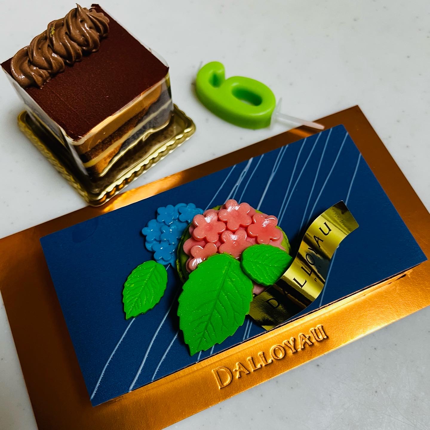 Hiromystic Dalloyau 荻窪 紫陽花ケーキ カフェ好きな人と繋がりたい 日常垢さんと繋がりたい 6月生まれの人 お誕生日おめでとう ダロワイヨの紫陽花ケーキでお祝い 食べたら甘かった でも小さいチョコケーキは良き 400フォロワー達成 ありがとう