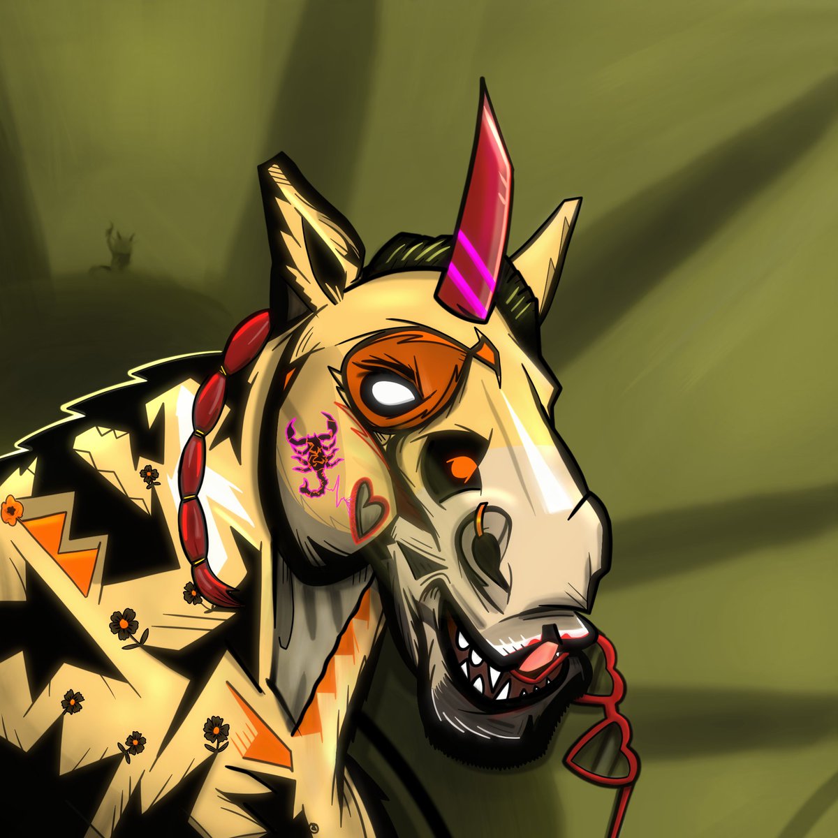 BadAssUni#17 has landed 😎
Joining his brothers and sisters he is a bit of a wild one 🔥

This unicorn is to enter the <a href="/RealKatoOG/">Kato</a> contest #BenjaminKato 

Hope you enjoy him as much as I do 💚💛🖤❤️