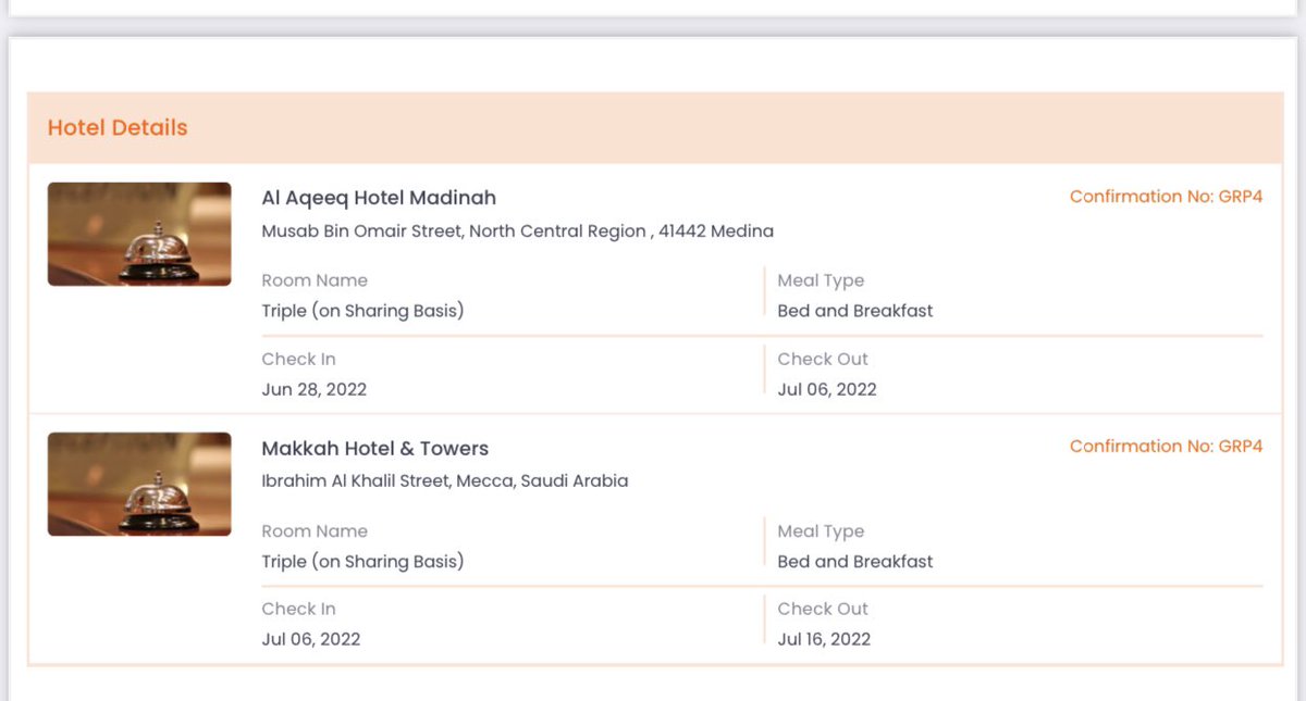 spidainweb's tweet photo. @Motawif_SA #Haramaininfo #BBC please tell me, what you showed me while booking in image one and what I get in image two,now I have been told to share a room with 3rd person and Half board to just Breakfast,what a lies are sold to us now,hope check if it is mistake on bookin https://t.co/yrAc1p69q6