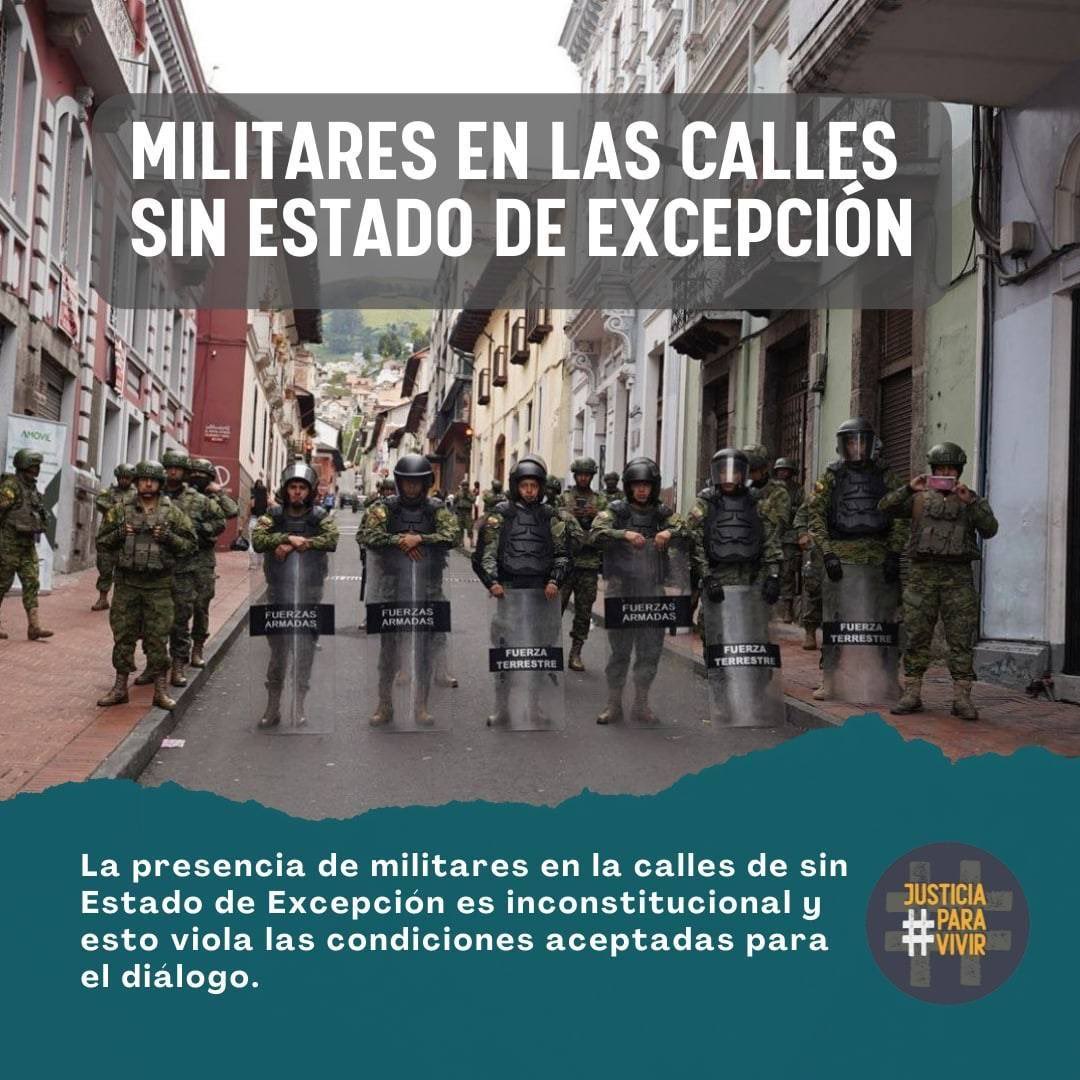 confeniae1's tweet photo. Pese al fin del estado de excepción, militares siguen en las calles de Quito https://t.co/DnZZ3cDKdR