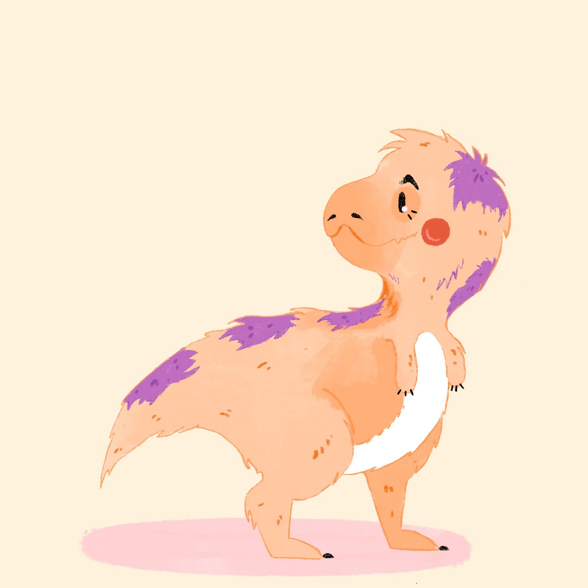 KarineLozewski's tweet photo. Hopefully this big guy can bring a little joy to everyone’s day 💕#childrensillustration #illustration #kidlit #dinosaurs https://t.co/RidzJyv45e