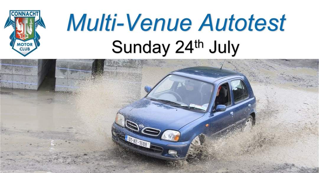 ConnachtMC's tweet photo. Entries are now open for our Multi-Venue Autotest on 24th July.

Regs &amp; Entry Forms can be downloaded from https://t.co/DGy0zRJGgy.

One day licences will be available - please let the event secretary know in advance if you want one. https://t.co/0CWaabzEDa