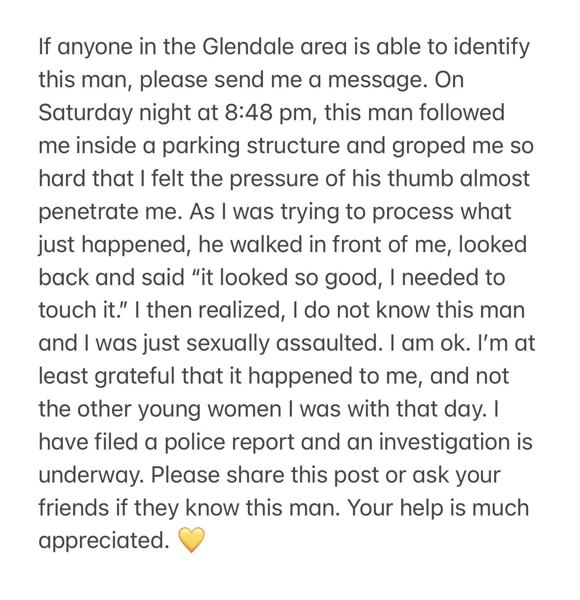 If anyone in the Glendale area is able to identify this man, please send me a message.