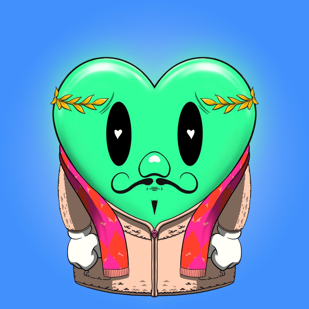 Another randomized preview❤️

💚 Ghoul Base 
🤴 Caesar Head 
🥺 Awe Eyes 
🥸 Fancy Mouth 
🧣 Quarterzip Scarf 
🔵 Blue background