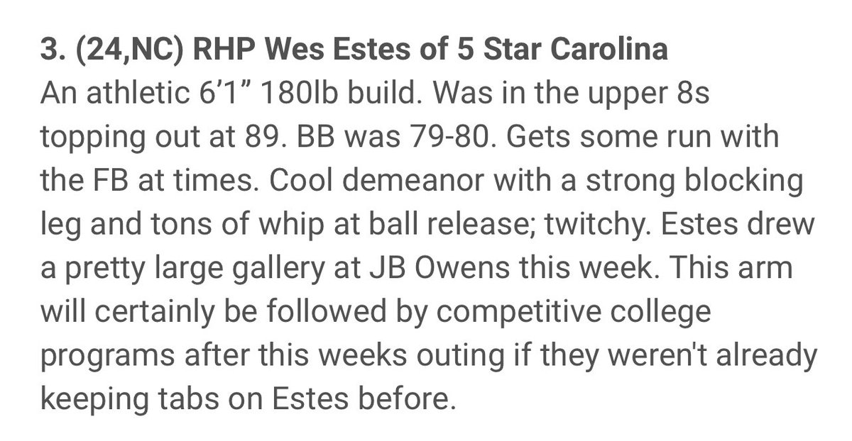 Thank you to <a href="/PSBaseballinc/">Prospect Select</a> for the write up #blackbear <a href="/5StarCarolina/">5 ⭐️ Carolina</a> <a href="/MRHSBasebal1/">Marvin Ridge Baseball</a> @X2Athletics <a href="/RZeigler35/">Robert Zeigler</a> <a href="/saltlifer4/">Bo Robinson</a> <a href="/MatthewJKinney/">Matthew Kinney</a>