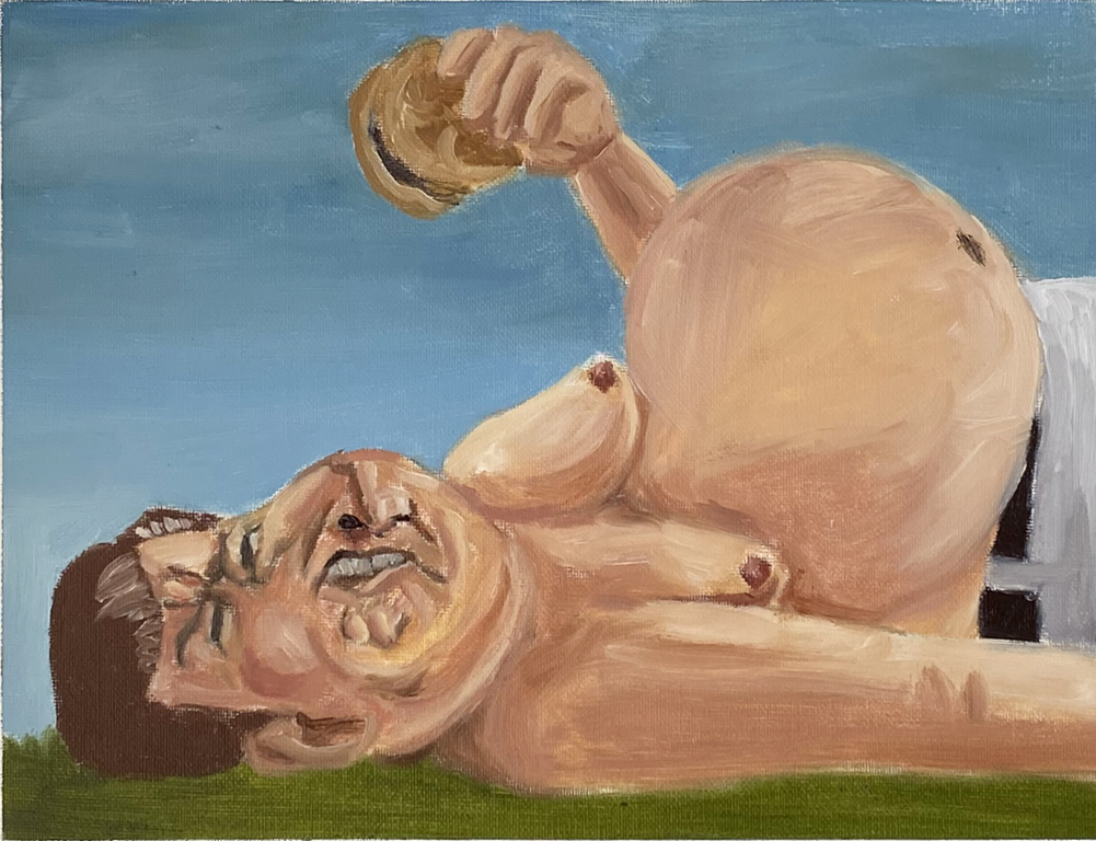 chrissimonite's tweet photo. Randy Bobandy (After Philip Guston) #randybobandy #portrait https://t.co/YLFRE0a1PD