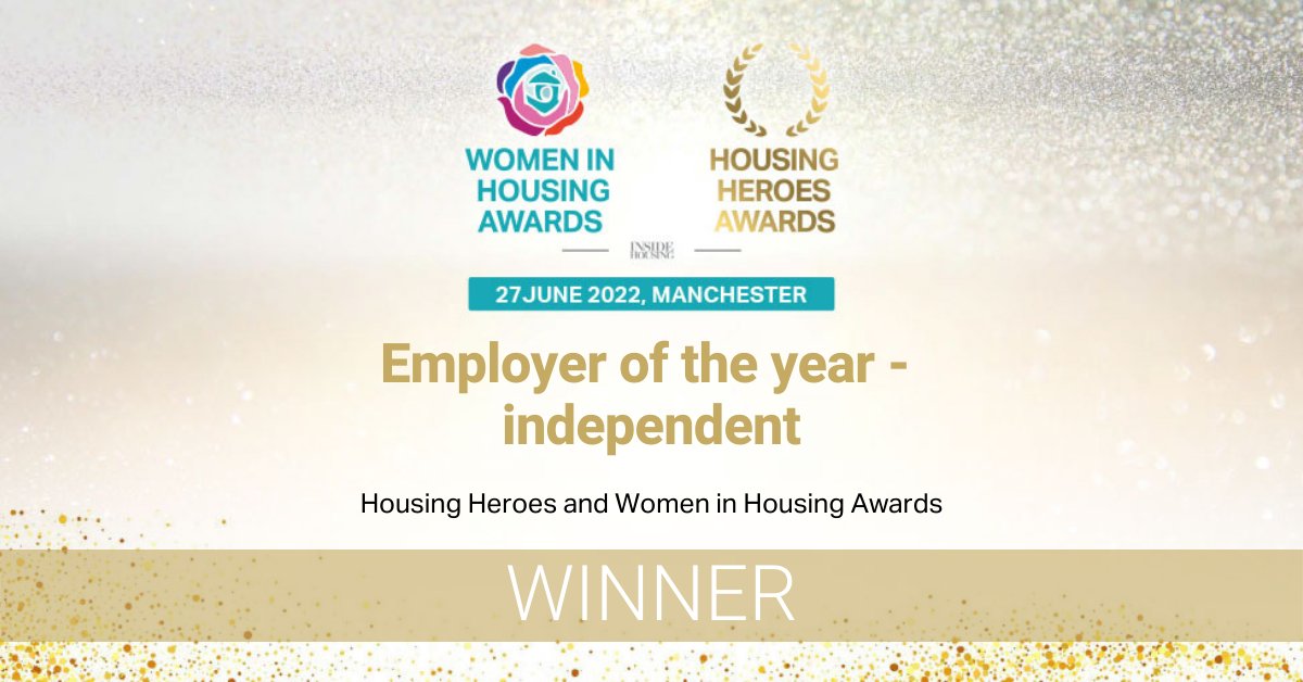 The 'employer of the year  - independent' award goes to Mears Group @mearsgroup – congratulations!  #womeninhousing #housingheroes Sponsored by @intratone