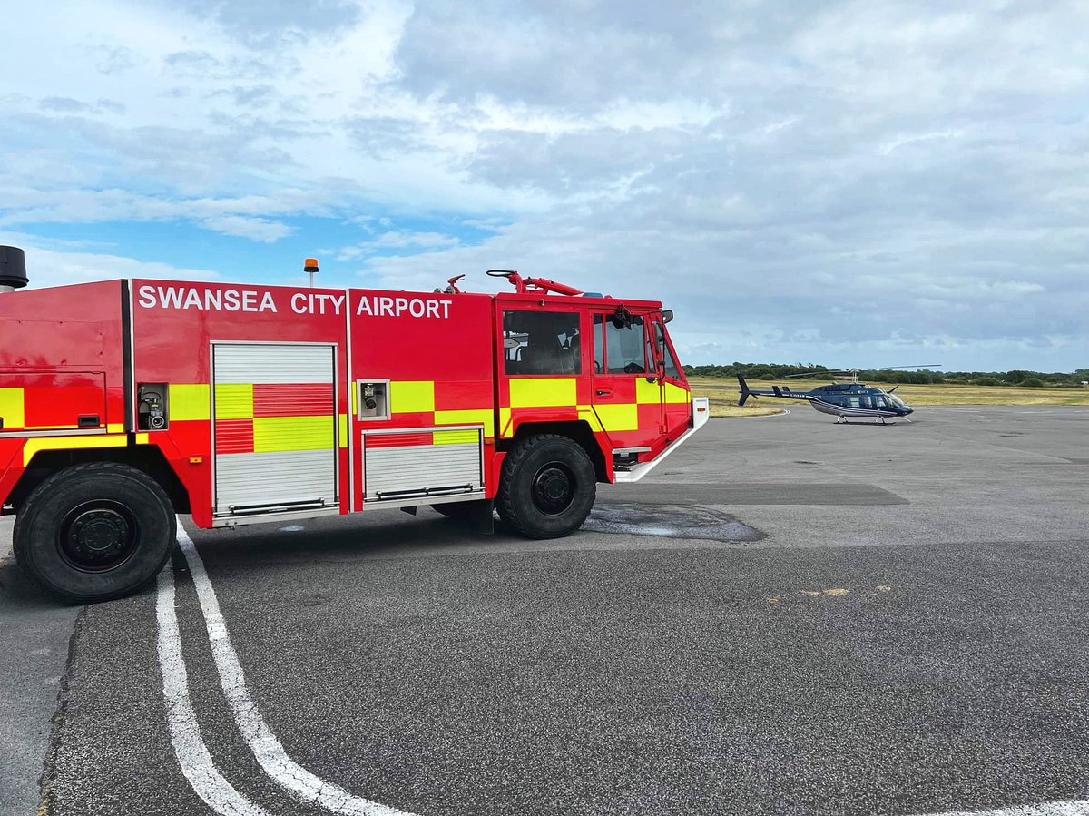 swansea_airport's tweet photo. Firefighters at Swansea Airport have today undertaken training on our new Crash Rescue Tender.

Our new Fire Appliance means we can allow for larger aircraft and upgrade our Firefighting category when required. 

#SwanseaAirport #Swansea #SwanseaCity #Airport #RFFS #Firefighter https://t.co/3J63Cj6cWA
