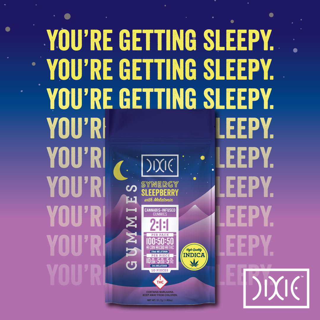 Sweet dreams are made from this. With a special blend of cannabinoids, terpenes, and melatonin - Sleepberry helps you naturally fall asleep and stay asleep longer. Each gummy contains 10mg CBN, 5mg CBD, 5mg THC, and 2mg Melatonin so you can say goodbye to counting sheep. 💤