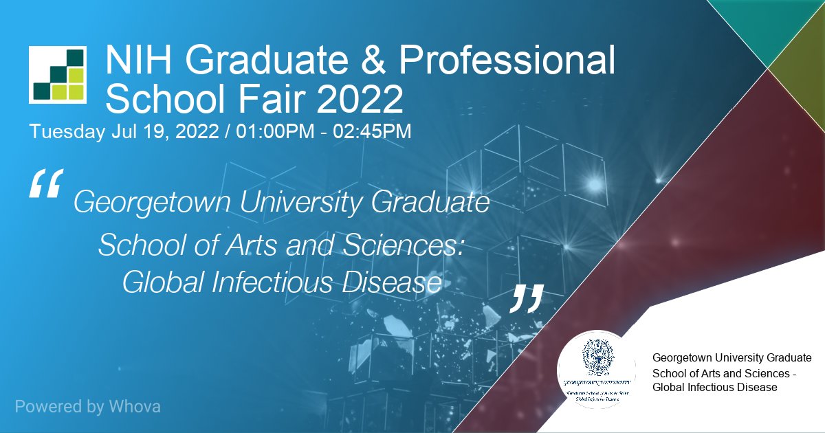 GeorgetownGid's tweet photo. GLID is excited to host a webinar about our MS degree program on July 19 at the NIH Graduate &amp; Professional School Fair! https://t.co/BY5DYKZpXU https://t.co/tN89pyIggj