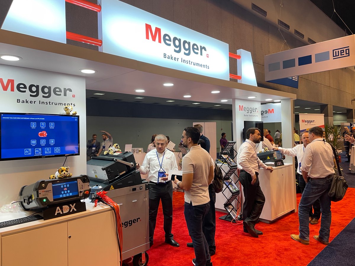MeggerUSA's tweet photo. Come visit booth 602 at #EASA to learn about the newest addition to our best-in-class testing equipment! The Megger Baker ADX is on display and our industry professionals are ready to tell you all about it.
#engines #rotatingmachines #statictests #dynamictests #adx https://t.co/tHb04lLoWC