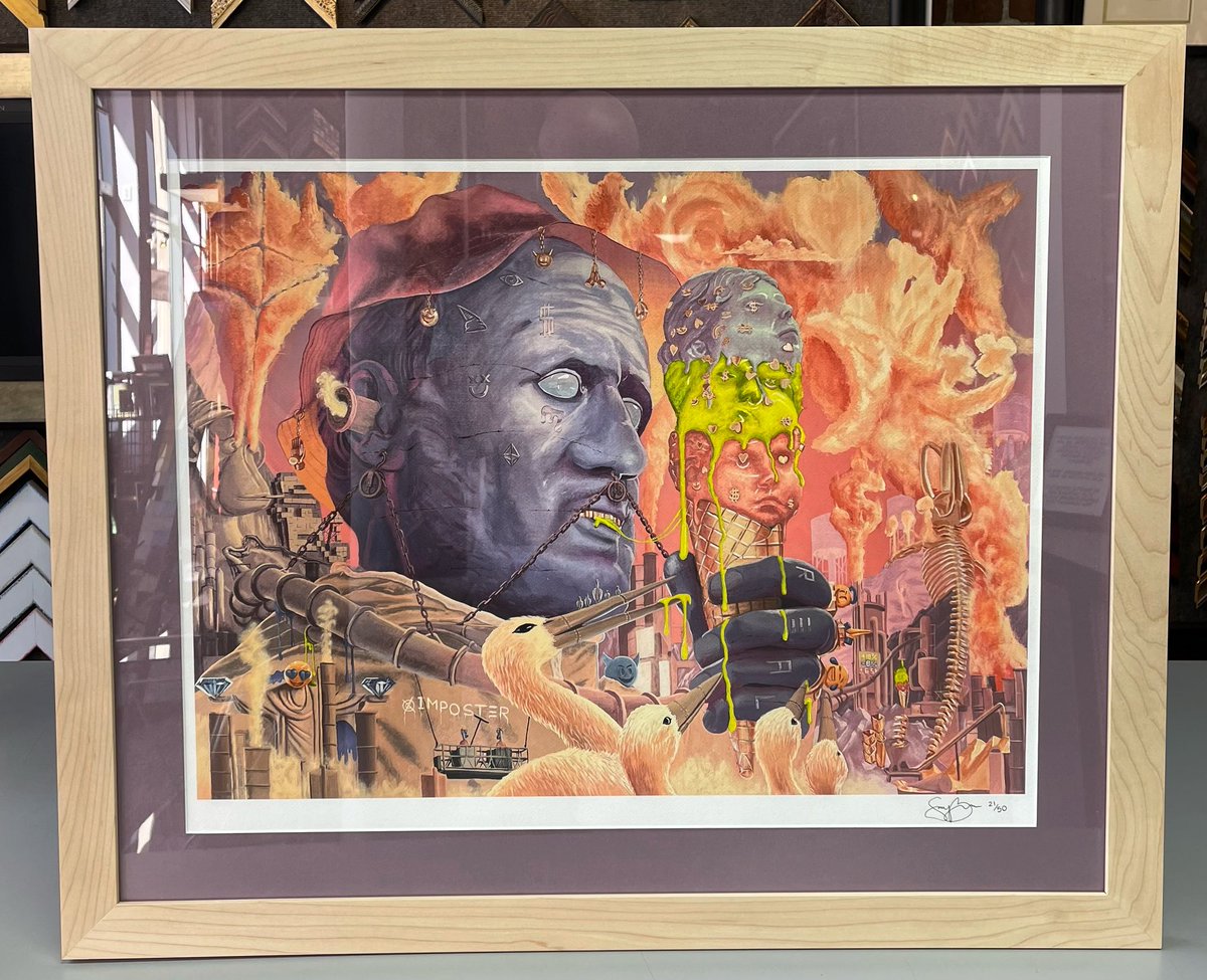 5280customframe's tweet photo. Limited Edition print by Steven Baltay print custom framed with acid-free matting, UV glass and frame by @LarsonJuhl! #art #denver #colorado #pictureframing #customframing  #5280customframing #stevenbaltay #realimposter @truvueglazing @Crescent_CP https://t.co/fWCvVR5oeP