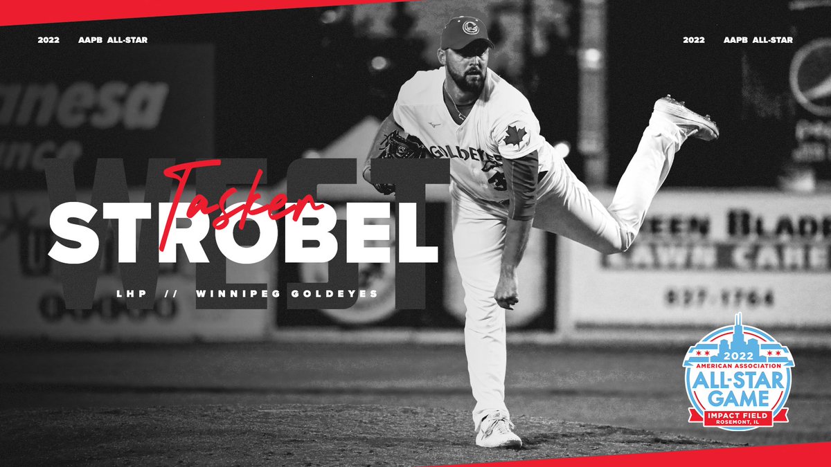 Wpg_Goldeyes's tweet photo. Congratulations to Tasker Strobel! He's been named to the West Division All-Star team.

The 2022 American Association All-Star Game takes place July 11 and 12 at Impact Field in Rosemont, Illinois, home of the Chicago Dogs. 

@Tasker_Strobel | #LetsGoGoldeyes https://t.co/PwxIeIia7f