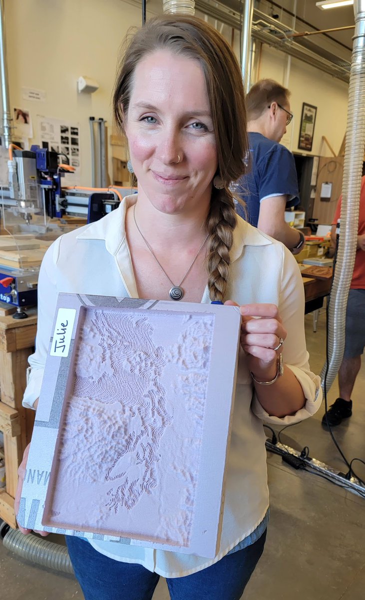ShopBotTools's tweet photo. Teachers share their projects from a recent 3-day #ShopBot #CNC #workshop with ShopBot’s Sallye Coyle! Thanks to Sherwood High School in Oregon for hosting. And special thanks to Mary Dakin from #PACTEC who put together the funding from a Pell grant. https://t.co/KrgLC66iC2 👍 https://t.co/dM0w2c9atJ