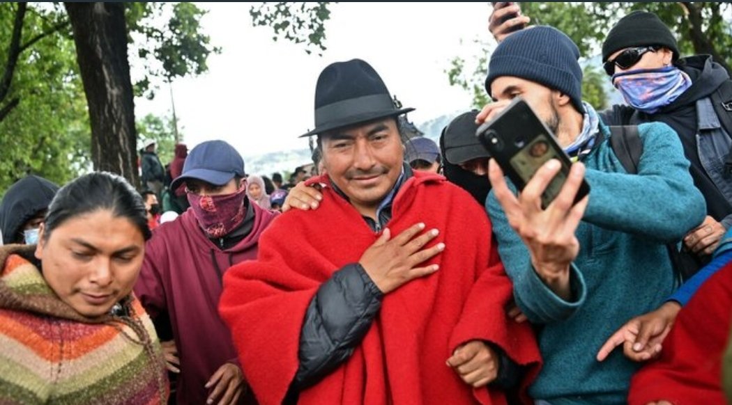 NPDinformacion's tweet photo. Ecuador 
📍 Tras 15 días de protestas y paro, indígenas aceptan reunirse con el gobierno del Presidente Guillermo Lasso. 
#27Junio https://t.co/lDqanUZExp