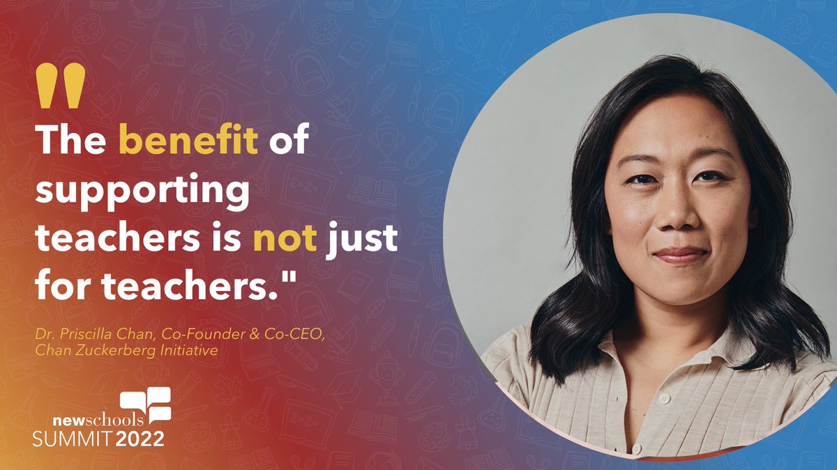 nsvf's tweet photo. "The benefit of supporting teachers is not just for teachers." It promotes positive student outcomes. Dr. Priscilla Chan, CEO of @ChanZuckerberg punctuated this critical point with @PhyllisLEAP at this year's #NSVFSummit. Watch it here: https://t.co/wLI1tEFfyH https://t.co/Dfn6zOcHiB