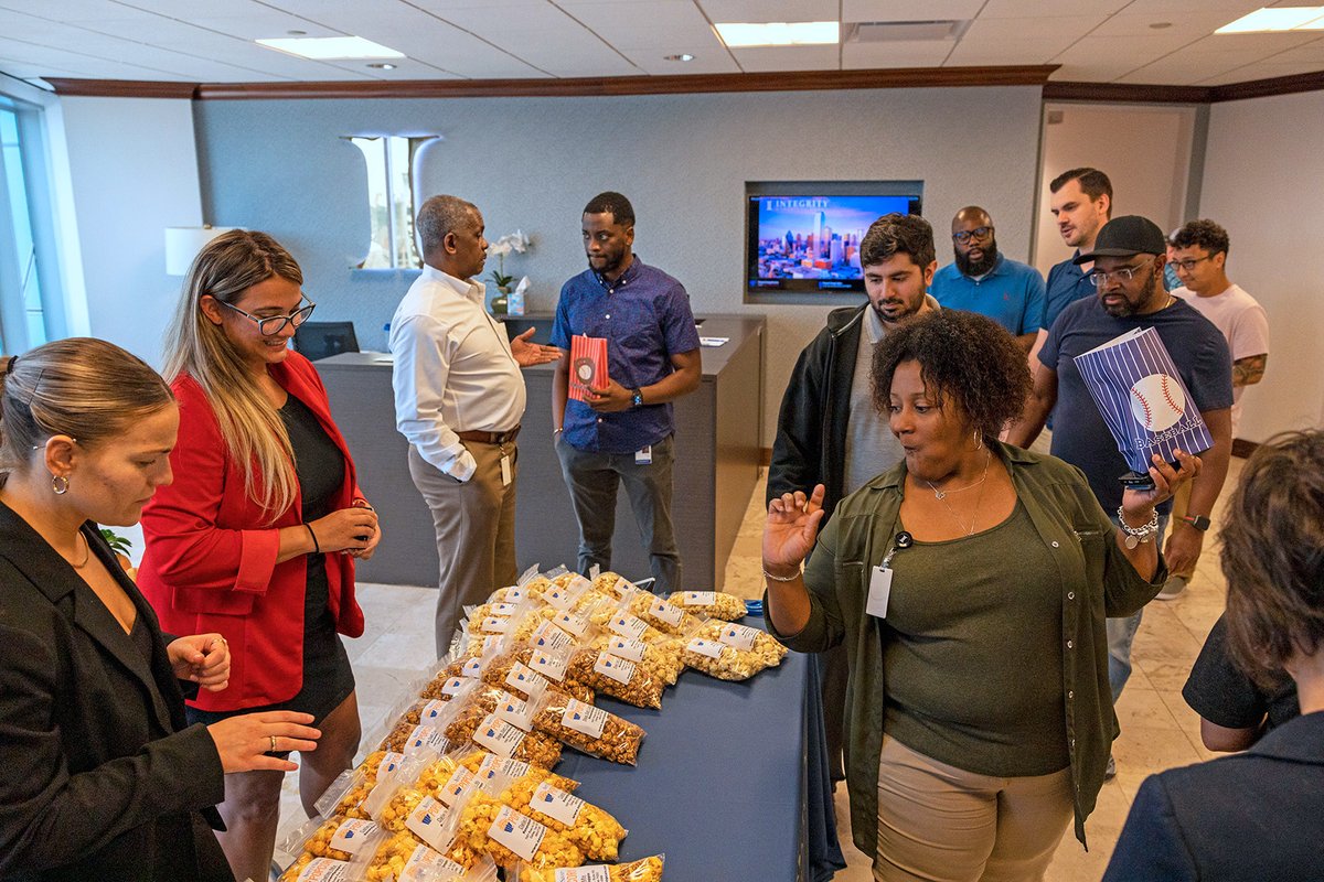 IntegrityMG's tweet photo. Run the Bases: Dallas style! Our Dallas Shared Services team got in on the Run the Bases action by turning each floor of Integrity into a different base. Way to put a Texas-sized twist on the game, y'all! #SpringTraining2022 #RunTheBases #TeamActivities #ActivityChallenges https://t.co/n3EI5u5eby