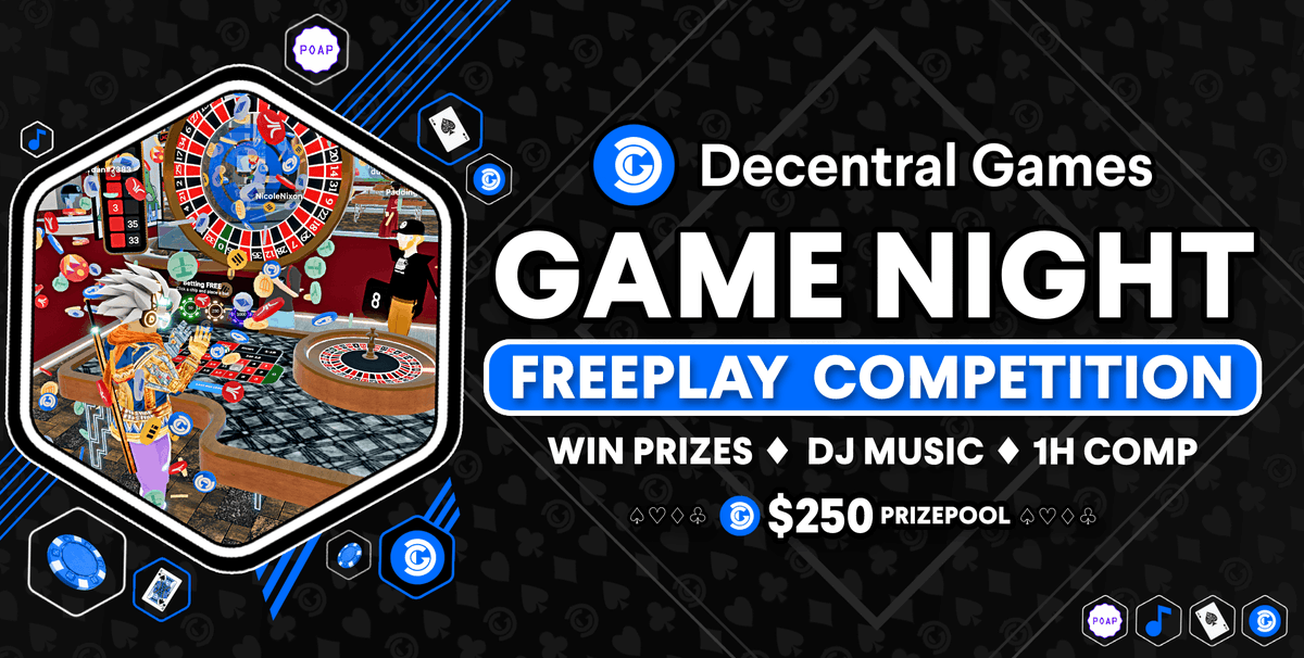 LIVE NOW:

Free Game Night

Come play free blackjack, roulette, and slots to win $DG prizes 🏆

Top 5 highest scorers win:

• 1st - $125
• 2nd - $75
• 3rd - $25
• 4th - $15
• 5th - $10

Hop in 👇

bit.ly/freegamenight