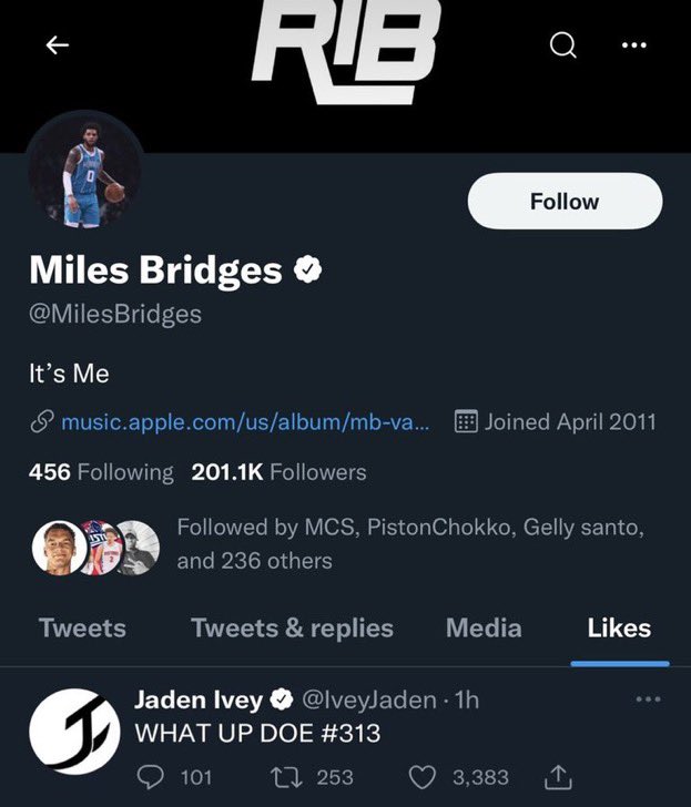 MobHoops's tweet photo. Miles Bridges wants to play in Detroit so bad 😭 https://t.co/Q2NPnsSHXu