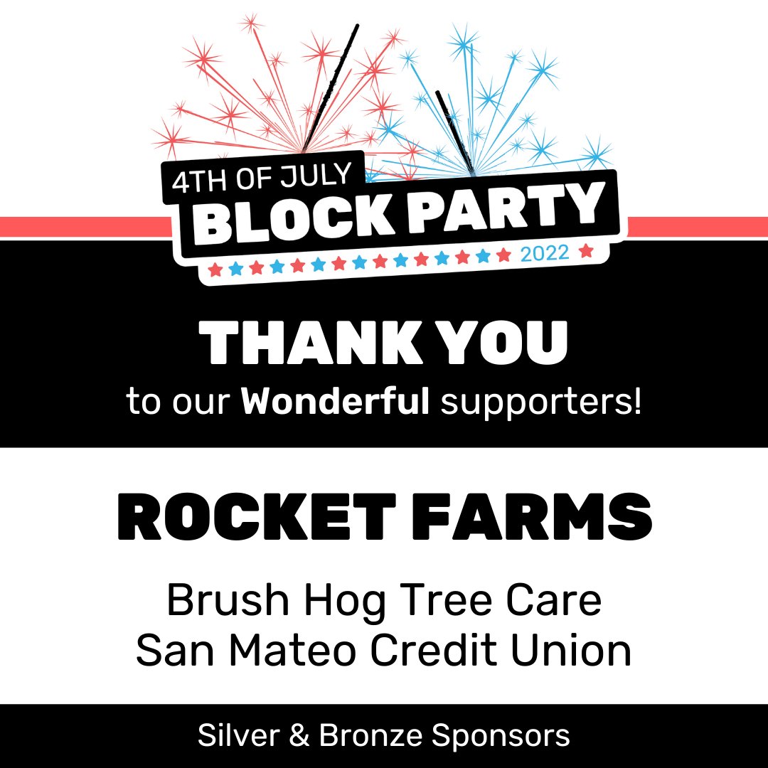 hmbcoastchamber's tweet photo. Thank you so much to Rocket Farms, Brush Hog Tree Care, & San Mateo Credit Union for their support of our event and programs! These awesome companies support us on many programs and we appreciate them immensely!! #4thofJuly #Support #HMBCoastside https://t.co/lR8DCpf9qG