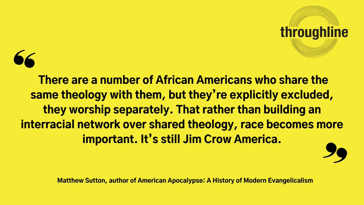 5/ After the Civil War, segregation solidified the divide between white and Black evangelicals – despite the potential for interracial worship, <a href="/Matt_A_Sutton/">Matthew Avery Sutton</a> explains.