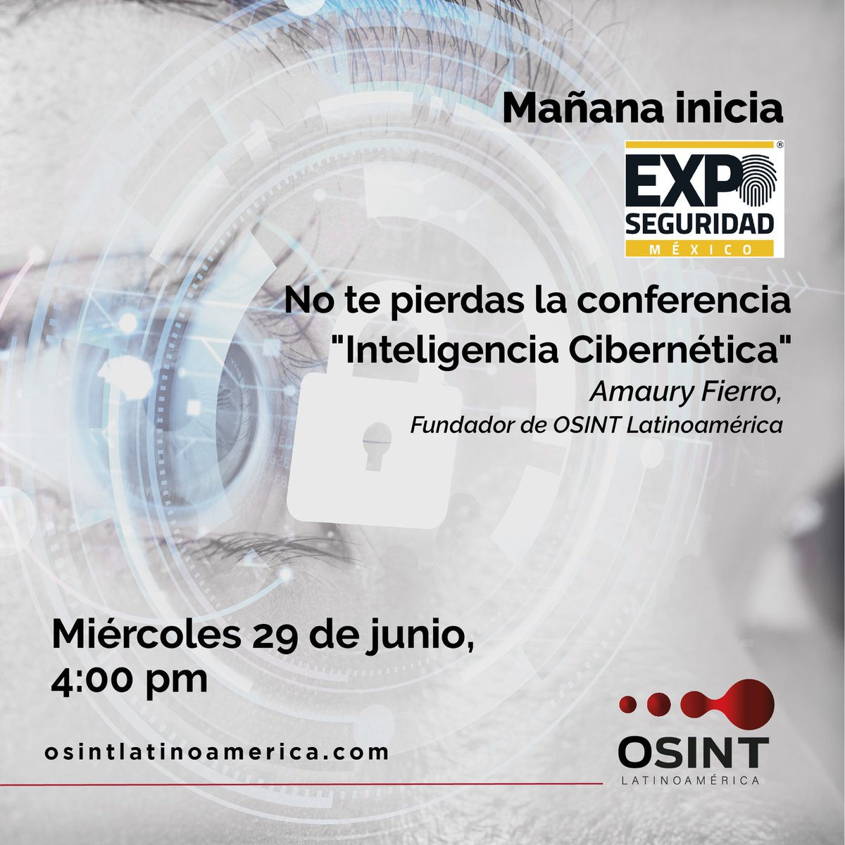 OSINTLatam's tweet photo. @ExpoSeguridad es el espacio de reunión de proveedores, usuarios y profesionales de la industria de la seguridad, con ponencias con los principales expertos del ramo. ¡Nos vemos allá! https://t.co/rhn6IOLbRM