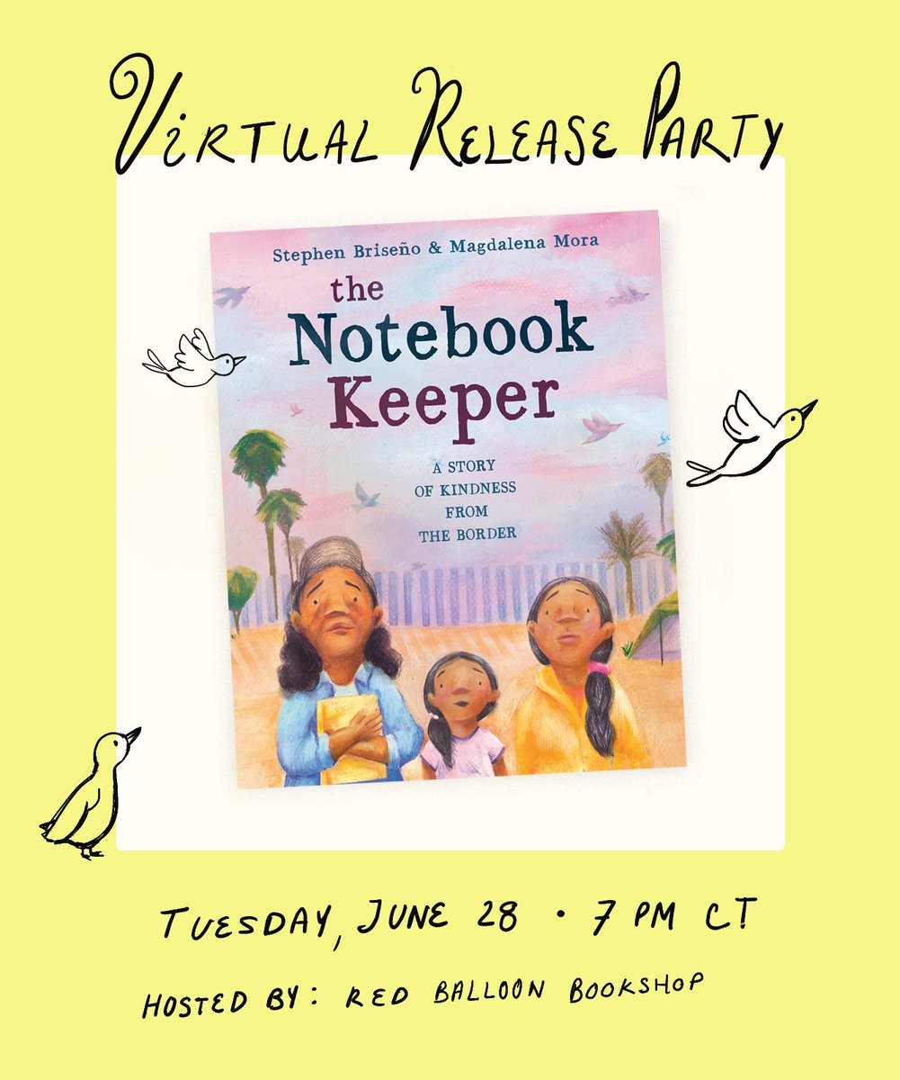 Magdalena Mora (@magdalenadraws) on Twitter photo It's happening! The Notebook Keeper comes out tomorrow. Hope you can join @stephen_briseno and I for the virtual launch event with <a href="/RedBalloonBooks/">Red Balloon Bookshop</a> : redballoonbookshop.com/event/stephen-… It's happening! The Notebook Keeper comes out tomorrow. Hope you can join @stephen_briseno and I for the virtual launch event with <a href="/RedBalloonBooks/">Red Balloon Bookshop</a> : redballoonbookshop.com/event/stephen-…