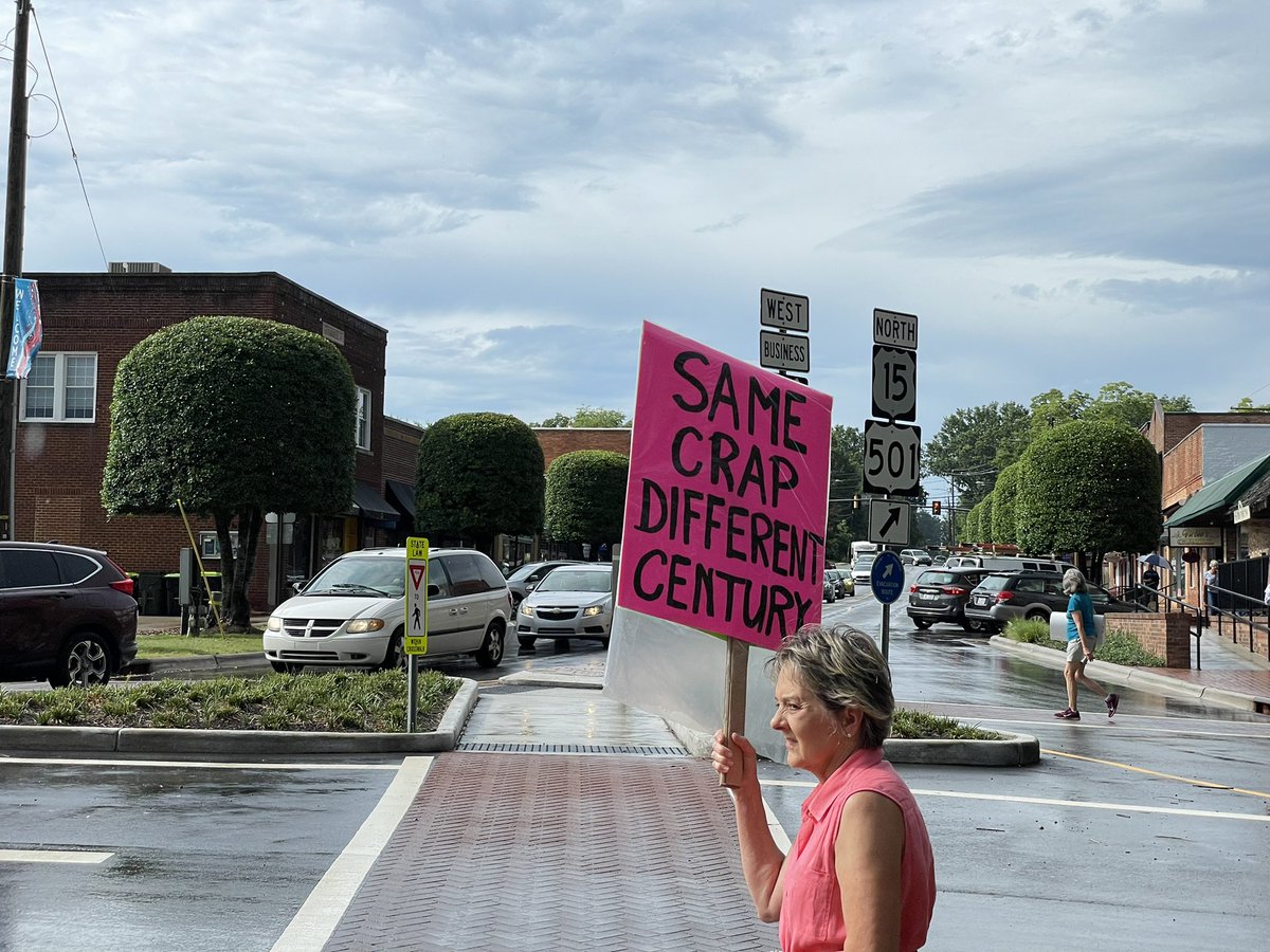 b_rappaport's tweet photo. Here at the abortion access protest in Pittsboro. Mayor Cindy Perry and youth organizers are expected to speak. Follow along for updates

For @ChathamNR https://t.co/j8rAZjDqsS