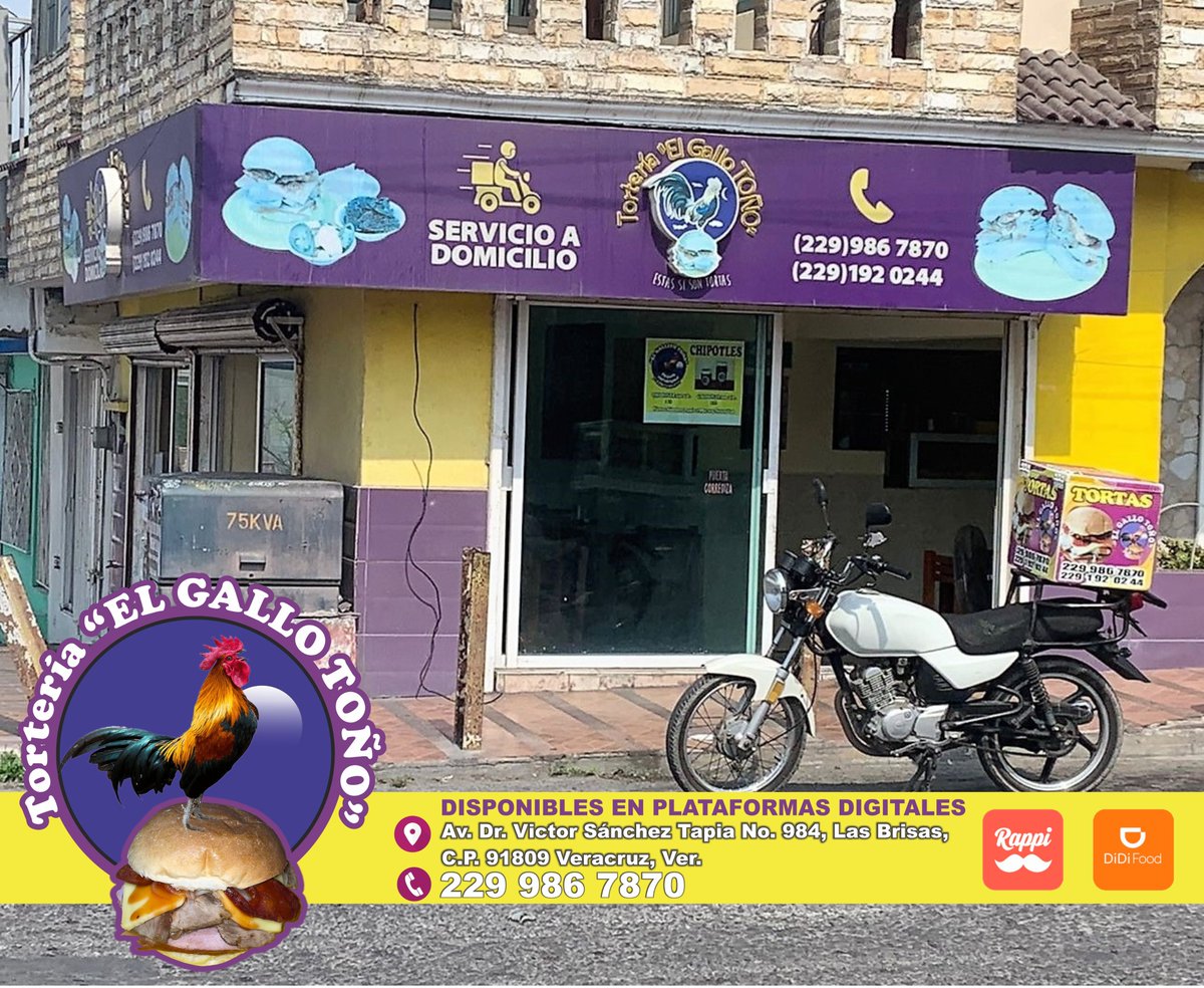 guiaconurbada's tweet photo. Torteria El Gallo Toño ya esta en las plataformas de Rappi y Didi Food. Que esperas ¡¡ Riquisimas !!
Av. Dr. Victor Sanchez Tapia No.984 Las Brisas, Veracruz, Ver.
#tortas #tortaselgallotoño #GuiaConurbada #restaurantes #Veracruz https://t.co/yVKTbVTgxT